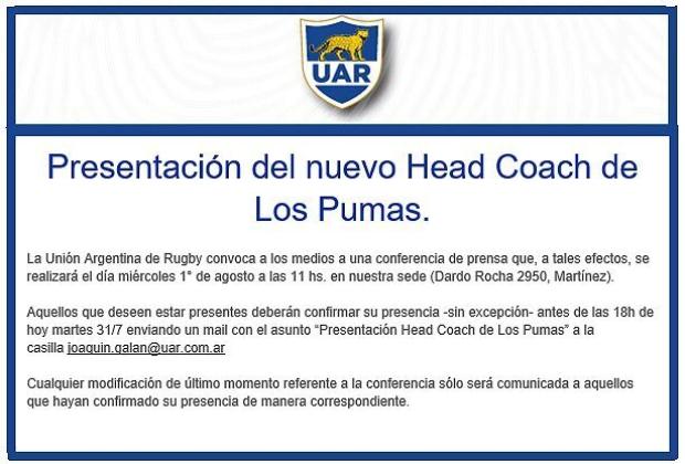 Pumas to unveil new coach
