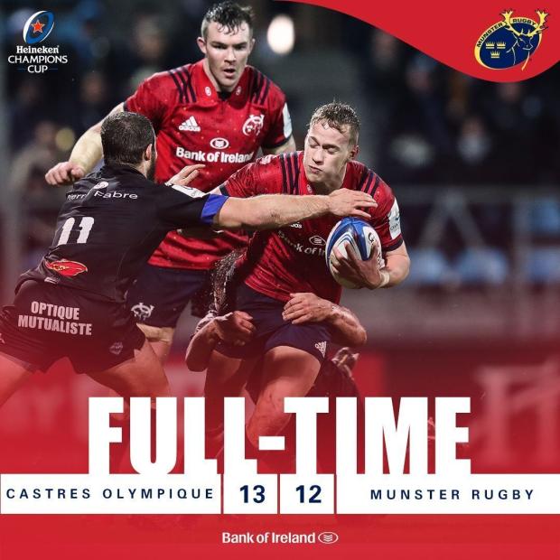 Castres v Munster full-time