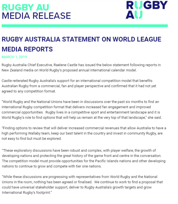 World League could 'kill' the game