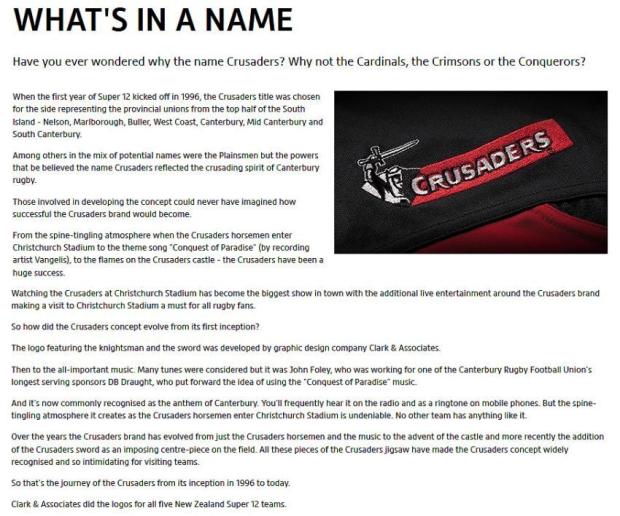 Crusaders name