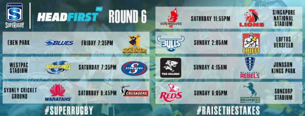 Super Rugby Round Six fixtures