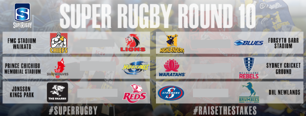Super Rugby Round 10 fixtures 2019