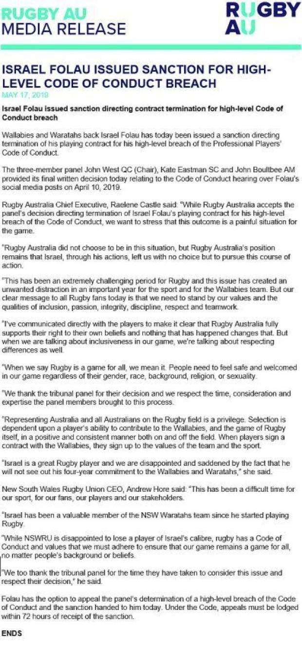 ARU-release-on-Folau-axing