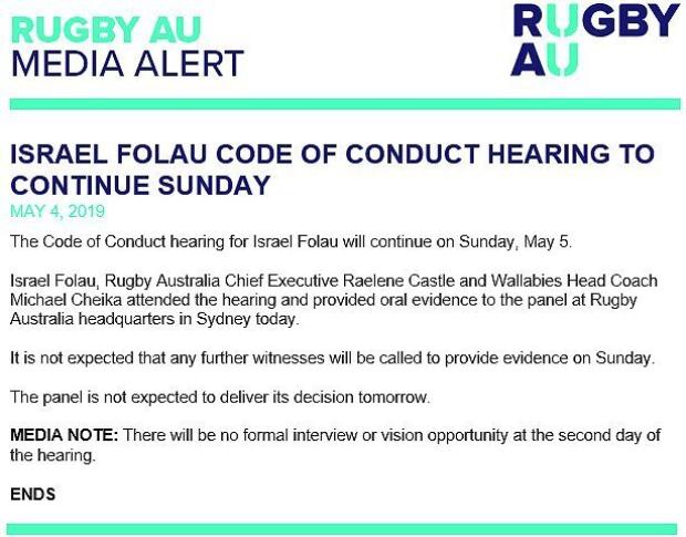 Rugby-Australia-statement-on-Folau-hearing---Saturday