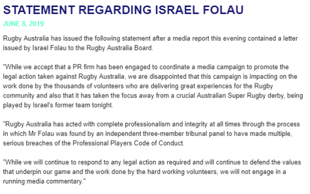 No winners in Folau saga