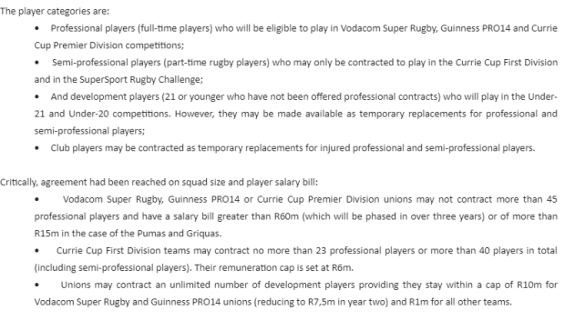 REVEALED: SA Rugby's contracting model revamped