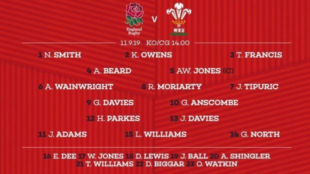 Welsh team to face England
