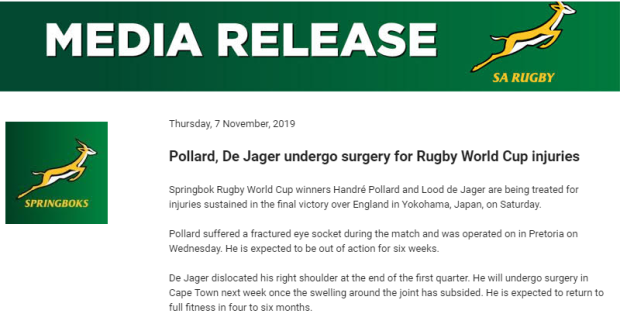 Pollard and De Jager update 2019