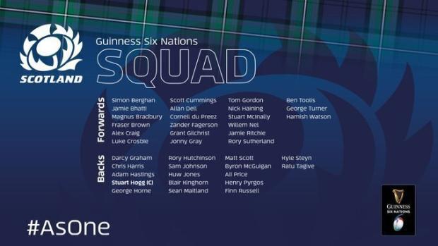 Scotland hand captain's armband to Hogg