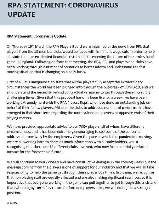 RPA statement