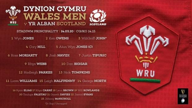 Welsh team to face Scotland