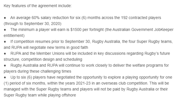 Confirmed: 'Significant' pay cut for RA players
