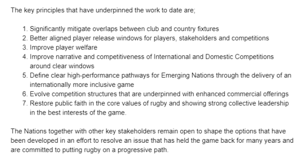 SANZAAR and Six Nations in talks over 'global season'