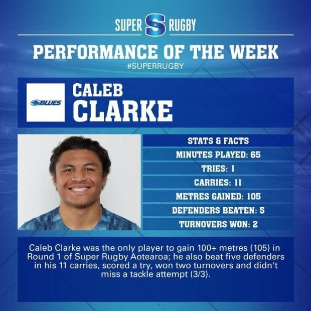 Caleb Clarke Blues performance of the week