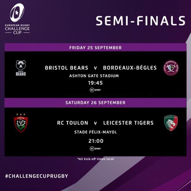 Challenge Cup semifinals