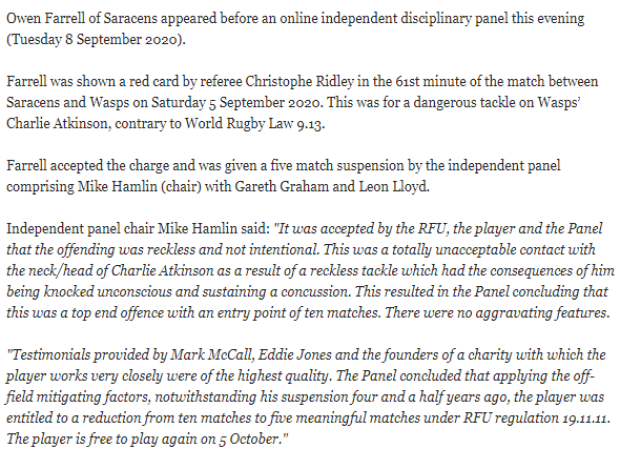 Slap on the wrist for 'guilty' Farrell