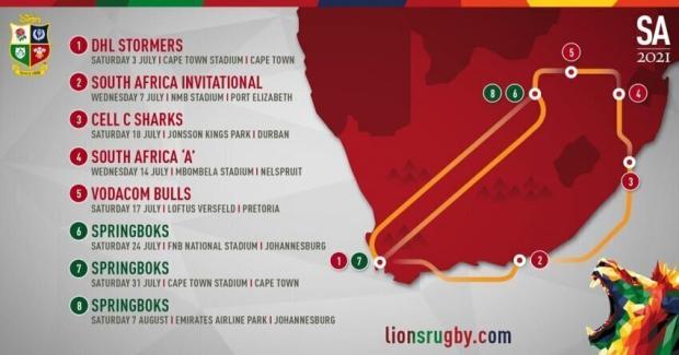 B&I Lions 2021 fixtures