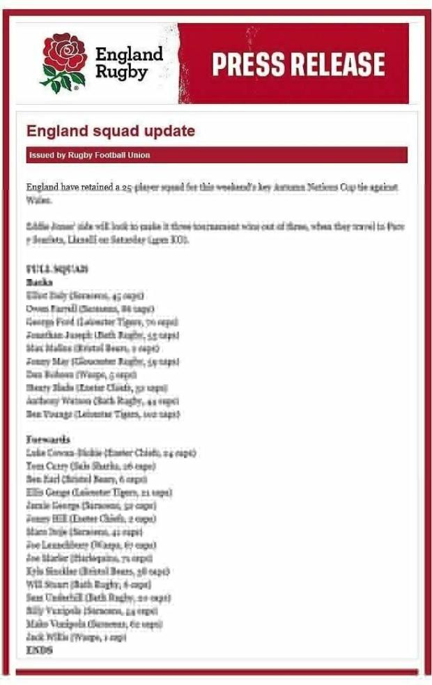 England-squad-to-face-Wales