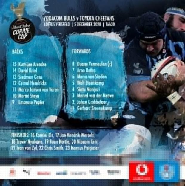 Blue Bulls versus Free State Cheetahs