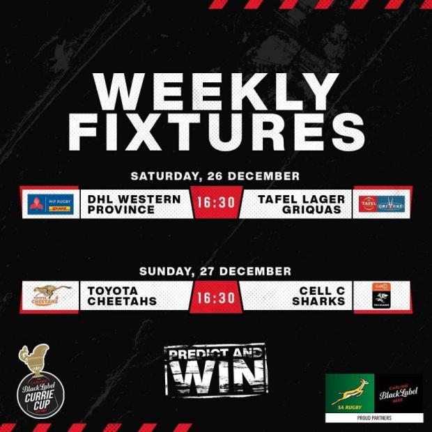 Currie Cup fixtures week five