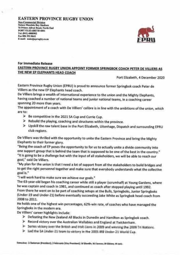 Eastern Province statement