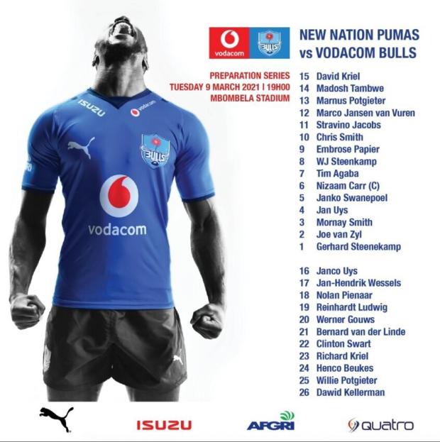Bulls team to face Pumas
