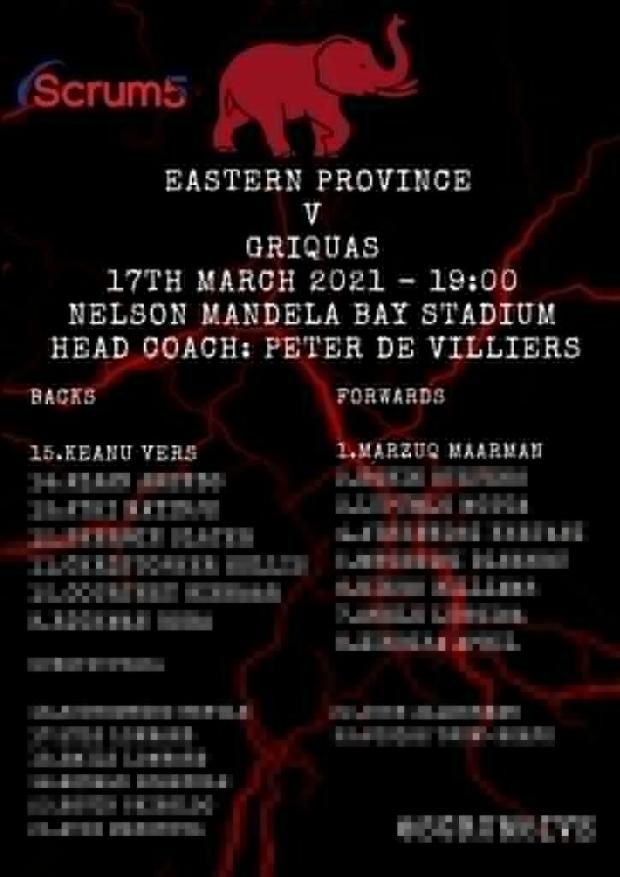 EP Elephants team to face Griquas
