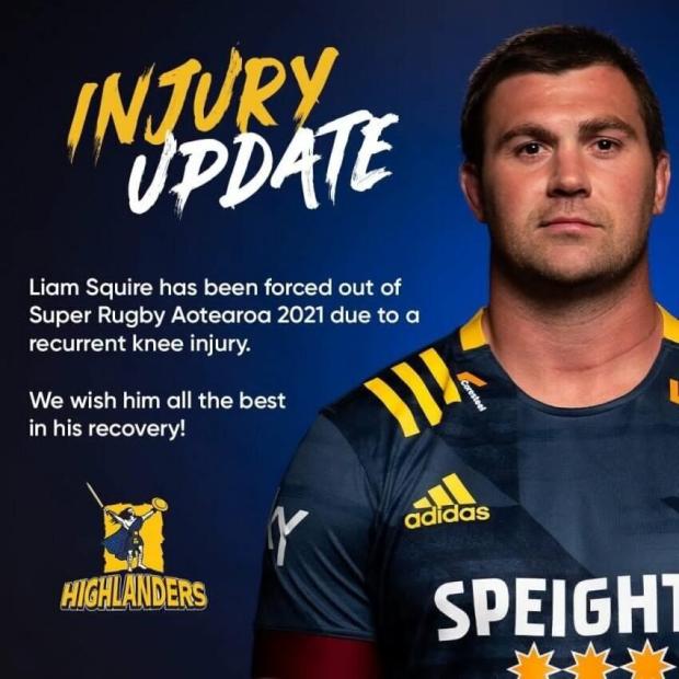 All Black Liam Squire's injury woes continues