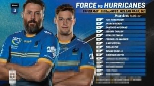 Western Force team to face Hurricabes
