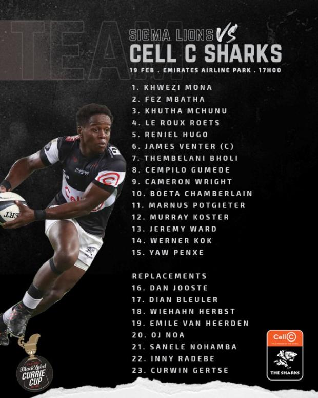 Venter to lead Sharks against his former team