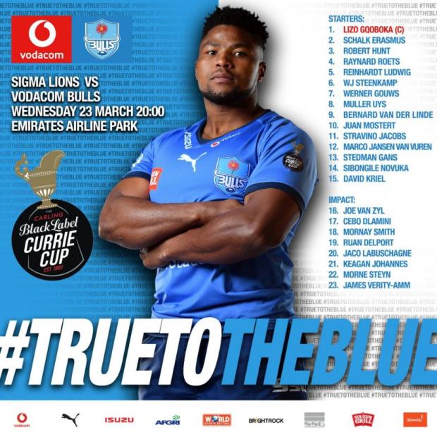 Gqoboka leads youthful Bulls against the Lions