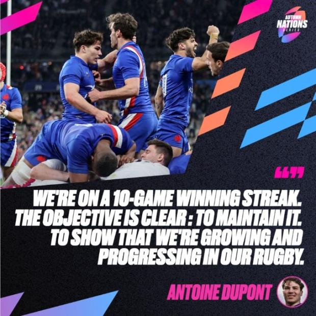 Antoine Dupont pic with quote