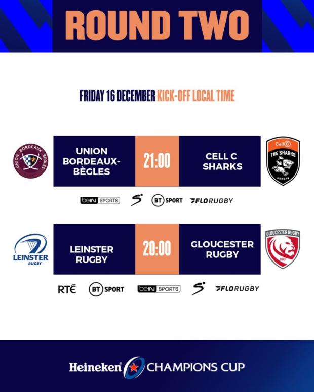 Euro Cup Round Two Friday fixtures