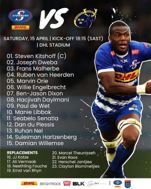 Bok returns on the bench for Stormers