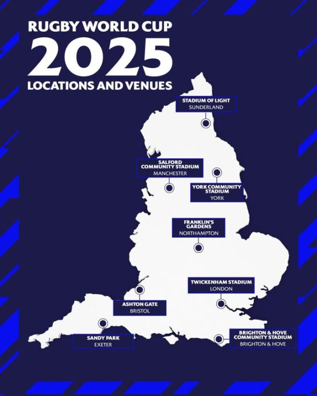 Venues for 2025 Women's World Cup