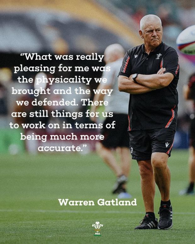 Warren Gatland with quote