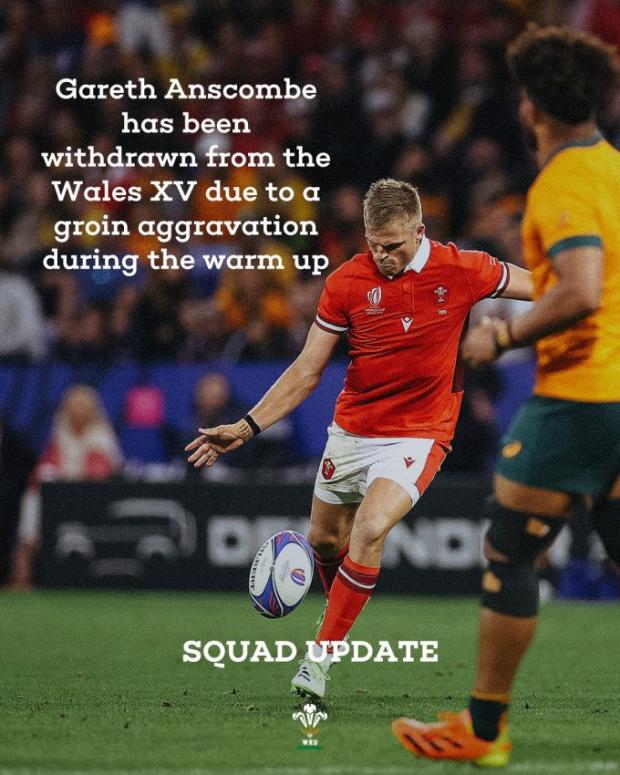 Team Update: Wales suffer flyhalf blow