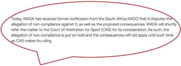 WADA-statement