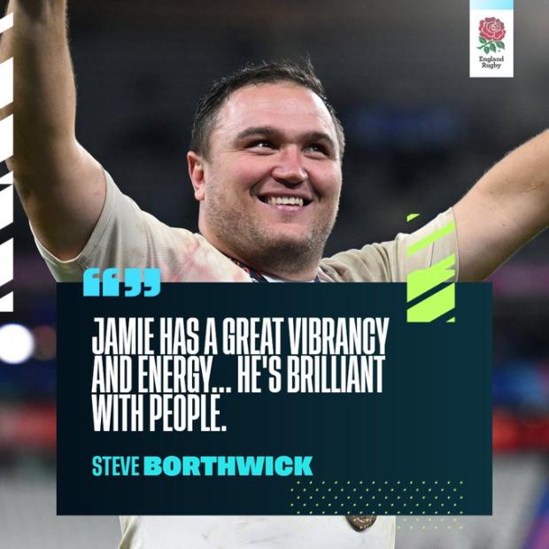 Jamie George with quote