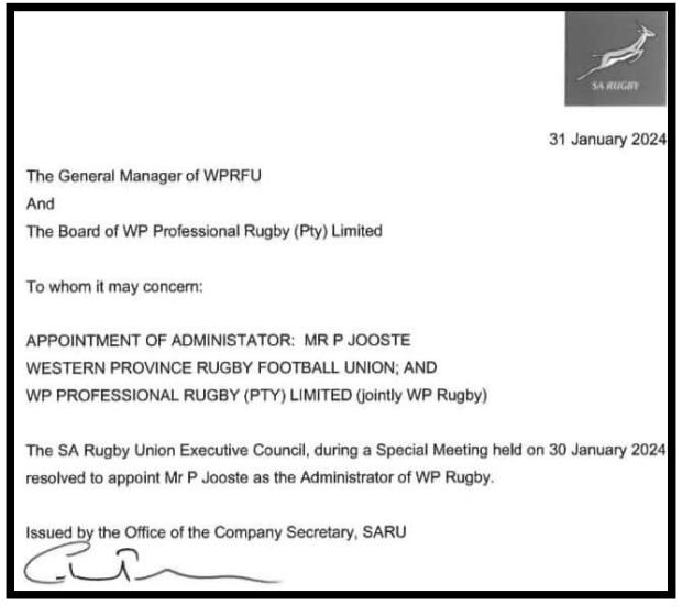 Peter Jooste appointment