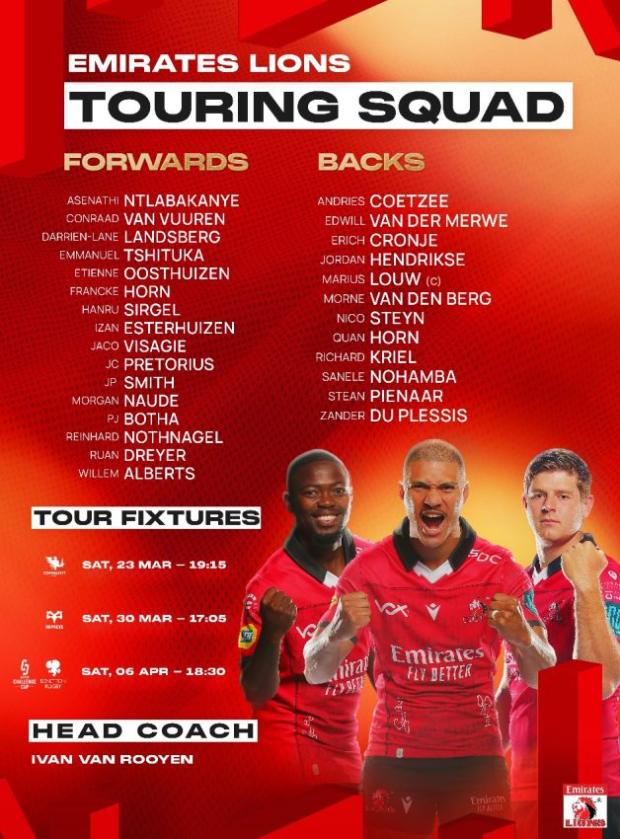 Lions grapple with injuries as Van Rooyen outlines tour goals
