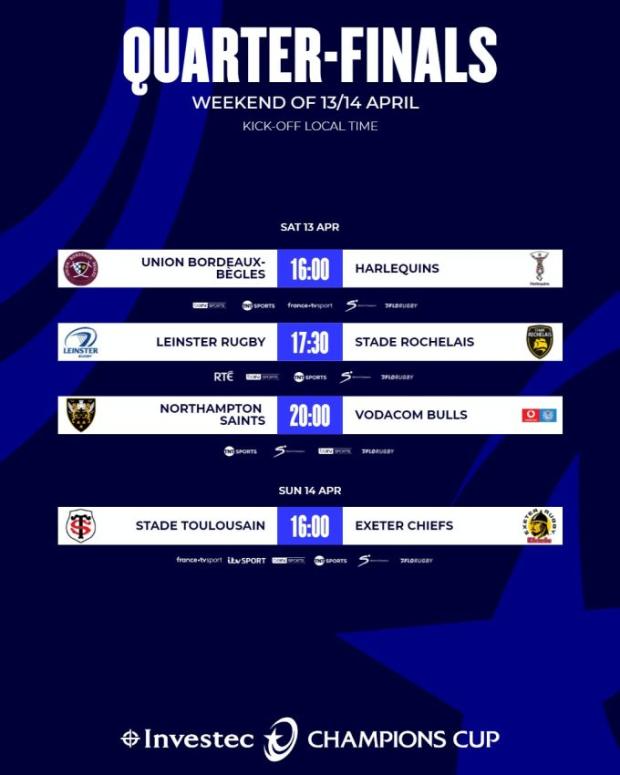 Champions Cup quarterfinals