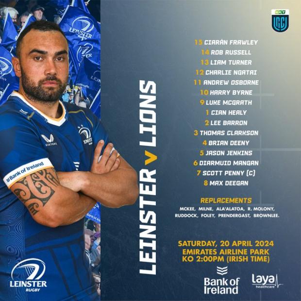 Leinster team v Lions 2024