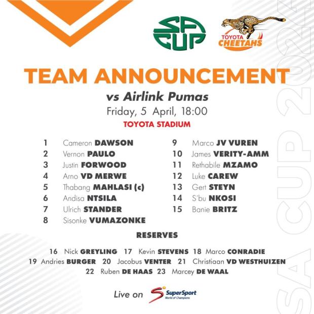VIDEO: Cheetahs will showcase their DNA in SA Cup