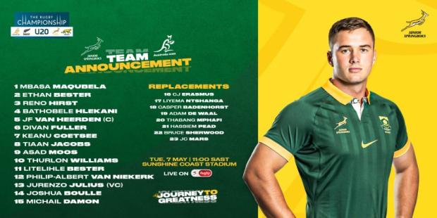 Baby Bok team to face Australia
