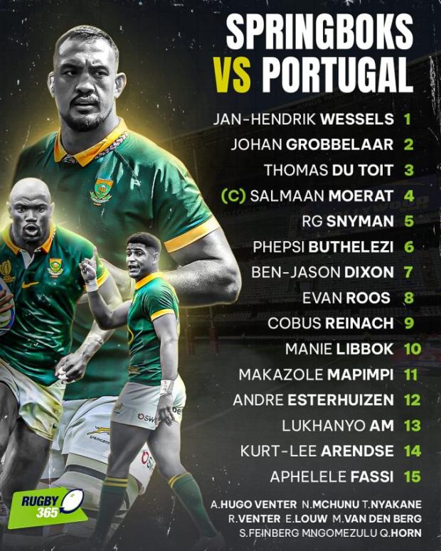 SA v Portugal team graphic