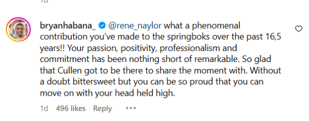 Rene Naylor: 'Congratulations on winning it all'