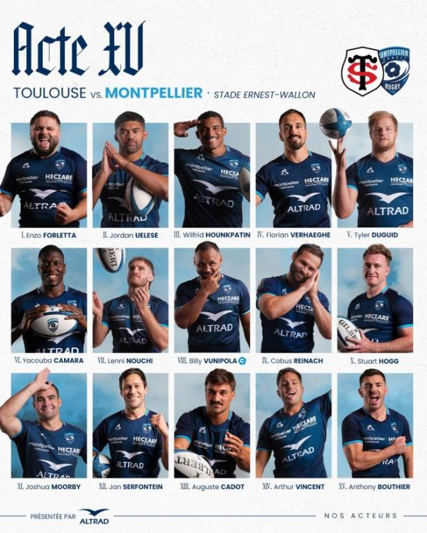 Montpellier team v Toulouse 2025