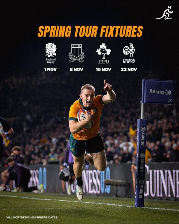 Wallabies November tour fixtures