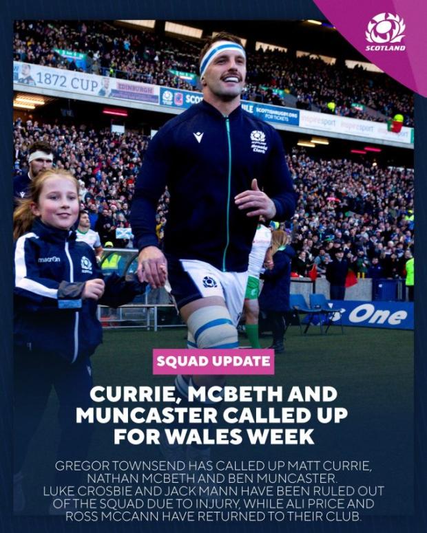 Scotland call up 'reinforcements'